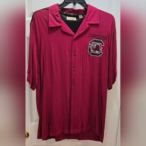 Gamecock Men's Casual Button Down Shirt - Maroon, Xxl